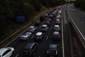 The scenes of gridlock on the M6 on Saturday