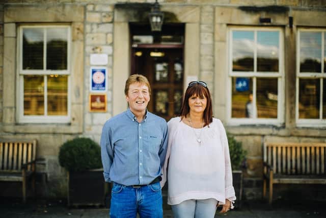 Paul and Carole, current owners of the Wagon and Horses in Lancaster.