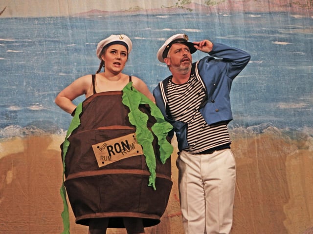 Lancaster Footlights during a performance of Dick Whittington.