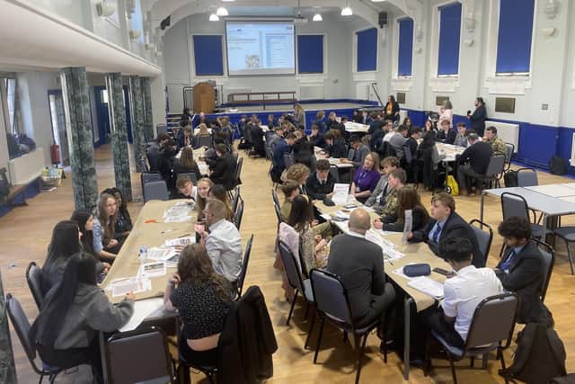 A Parallel Histories event taking place at Lancaster Royal Grammar School last week.