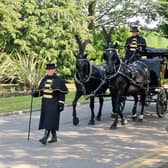 A carriage carries Shannon Canning on her final journey.