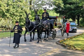 A carriage carries Shannon Canning on her final journey.