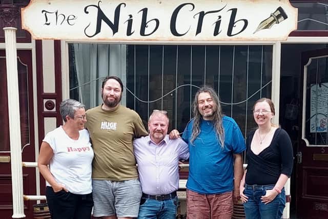 Members of The Nib Crib in Morecambe.