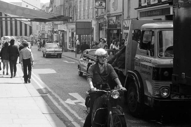 Market Street in Lancaster before pedestrianisation in the 70s.