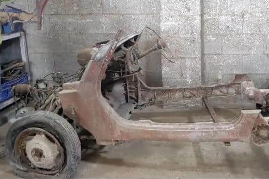 Chassis of the Kendall/Hartnett car found earlier this year.