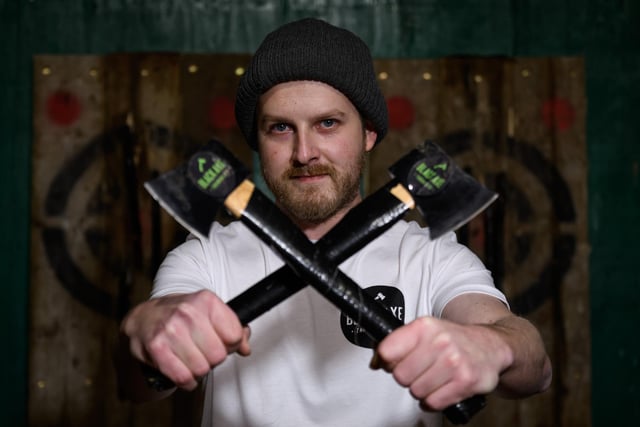 Black Axe Throwing, at Kanteena in Lancaster's Brewery Lane, is fast paced, super competitive and a whole lot of fun. From safety basics to landing that all important bullseye to win the competition, the expert team of instructors will show you how to be an axe throwing master. Go to https://blackaxethrowing.com