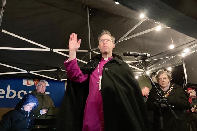 The Bishop of Blackburn Philip North at the candlelit vigil and memorial.