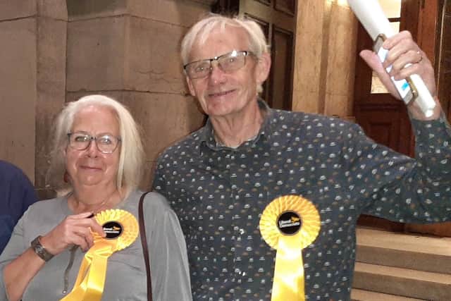 Jim Pilling and Catherine Pilling at the recent Morecambe by-election.