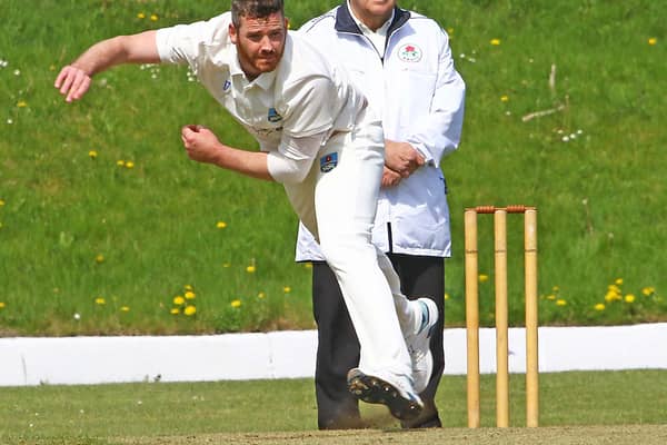 Liam Moffat took three wickets and scored 26 in Lancaster's defeat at Leyland Picture: Tony North