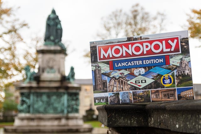 The Lancaster-themed Monopoly game at Dalton Square, one of the locations on the game.