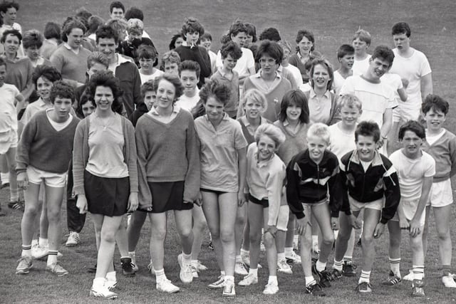 More than 40 children from Garstang High School raced against the clock in an early start to Sportsaid '88. The worldwide fund-raising race is actually taking place in September, but this date was inconvenient for the school, so they decided to hold it early. The money raised from their £1.30 entrance fee will go towards fighting world hunger worldwide
