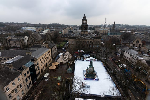 The view from the top of the big wheel in Dalton Square.