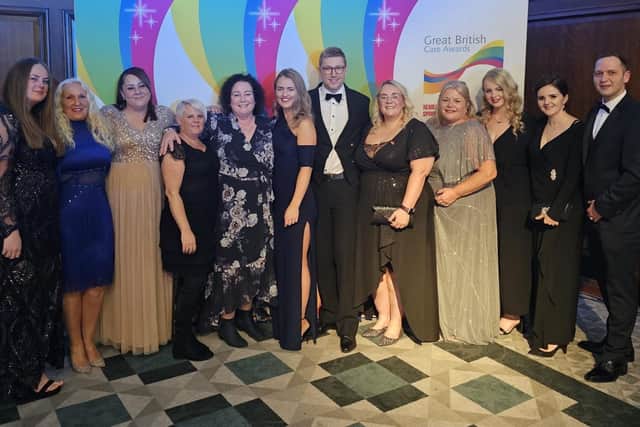 Dan Stainer (right) with Westmorland Homecare colleagues at the North West Great British Care Awards.
