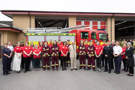 The Prince of Wales visits Morecambe Community Fire Station to view the work of The Princes’ Trust and the Lancashire Fire and Rescue Service.