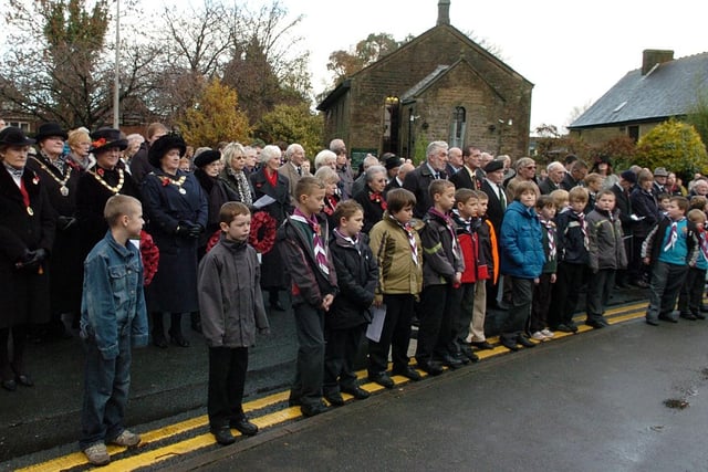 Remembrance Day parade and wreath-laying in Garstang in 2003