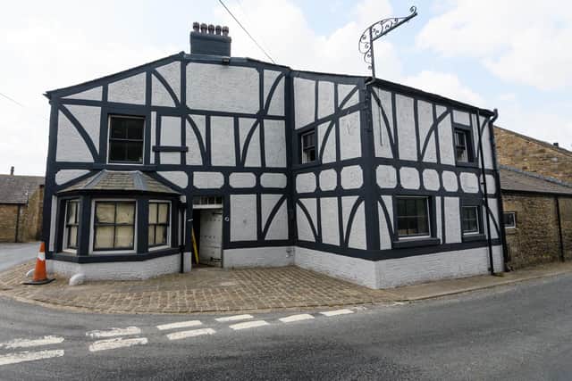 As it was  - the exterior of Ye Horns Inn in Goosnargh during the refurbishment - the distinctive building has retained its external appearance but has been vastly extended at the rear.
