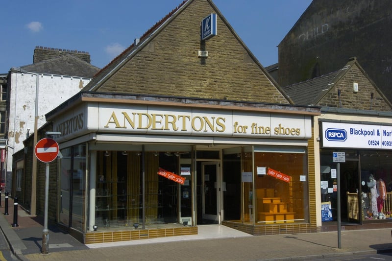 Andertons shoe shop on Regent Road in Morecambe which closed down in 2009.