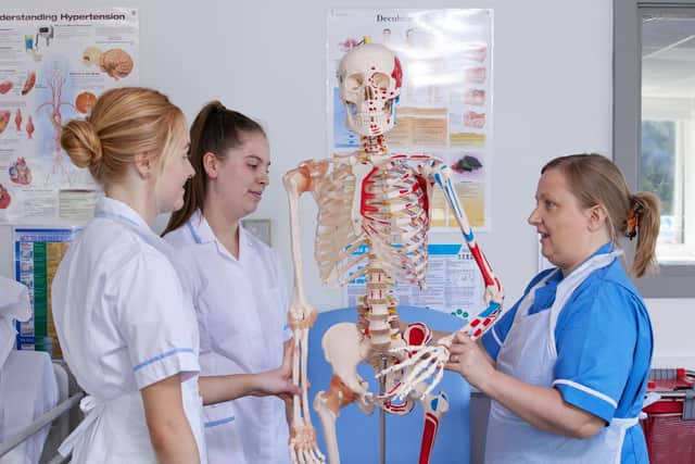 Healthcare training at Lancaster and Morecambe College. Photo: Claire Wood