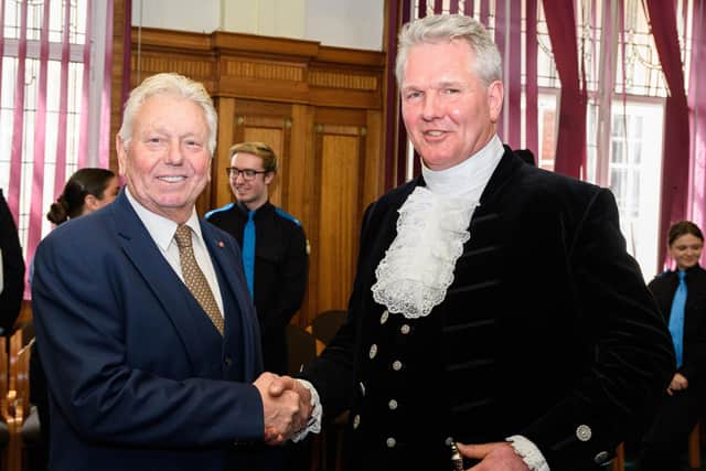 The new High Sheriff of Lancashire Martin Ainscough with his distant relation Martin Ainscough