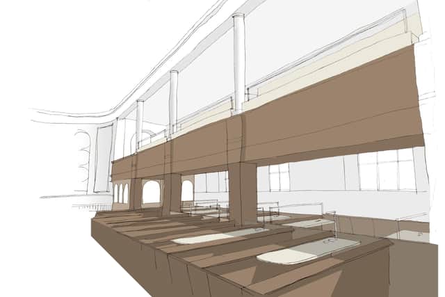 New desk spaces could be incorporated on the ground floor.