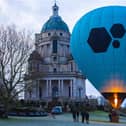 A hot air balloon spotted in Williamson Park was part of the promotion for Around the World in 80 Days.