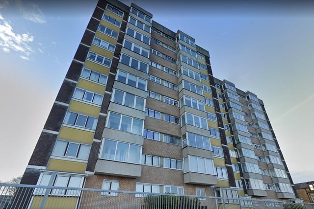 This block of residential flats sits at the corner of Princes Crescent and Marine Road East in Morecambe.