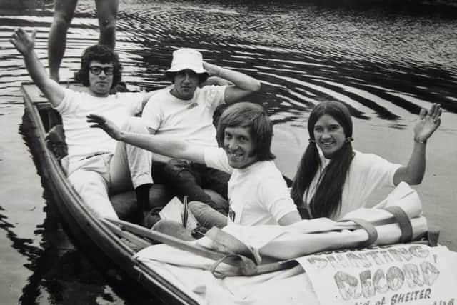 The photograph of the crew which appeared in the Visitor in August 1972.