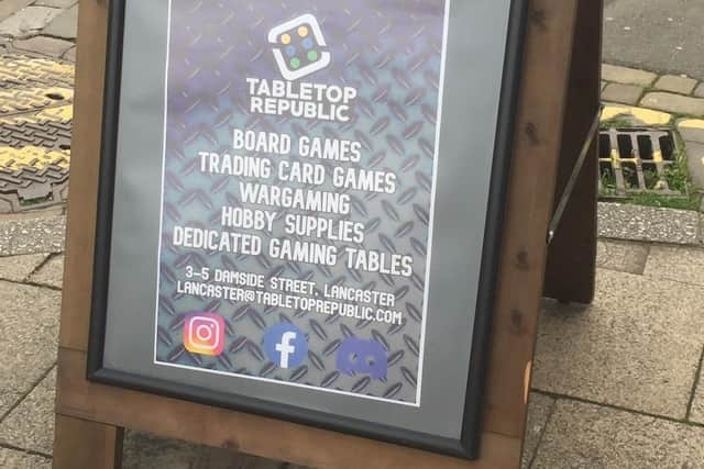 You'll find Tabletop Republic in Damside Street, next to Lancaster Bus Station.