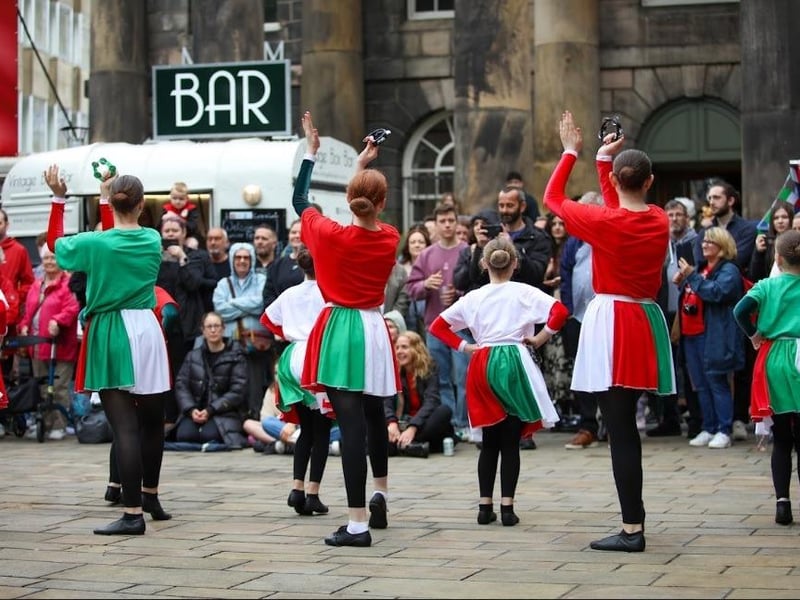 The Dance Hub Lancaster performing at Lancaster Festa Italia.