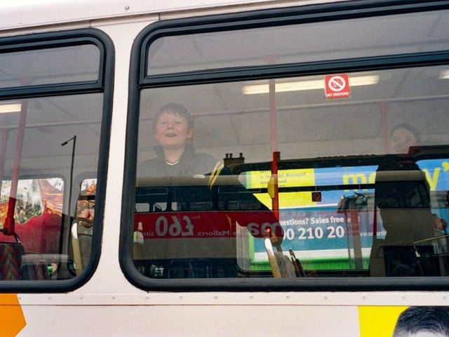 Who's the schoolboy captured on film during Dave Clark's day on the buses. Picture by DJ Clark.