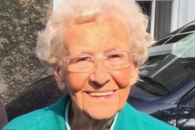 Mrs Gregory died in hospital four days after being pulled from the fire at her home in Heysham. Picture from Lancashire Police.