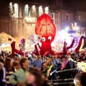 A giant drumming octopus was part of a parade for Morecambe Baylight 2024.