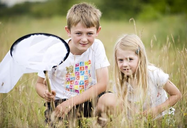 Morgan and Anna Nicholson at Heysham Power Station's nature reserve tracking down moths and butterflies as part of the Visitor Centre first anniversary open day.