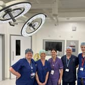 Royal Lancaster Infirmary operating theatre members of the surgical team UHMBT 2024.
