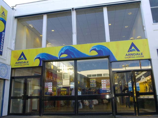The entrance to the Arndale Shopping Centre. Picture taken in 2010.
