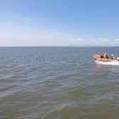 Morecambe RNLI lifeboat was called out to rescue a person stuck on a sandbank in Morecambe Bay.