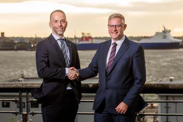Carl-Johan Hellner, chief operating officer Ports and Terminals, Stena Line and David Huck, chief operating officer at Peel Ports Group.