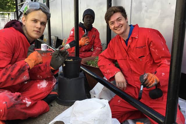 Prince's Trust volunteers sprucing up Lancaster's homeless centre on a previous assignment.