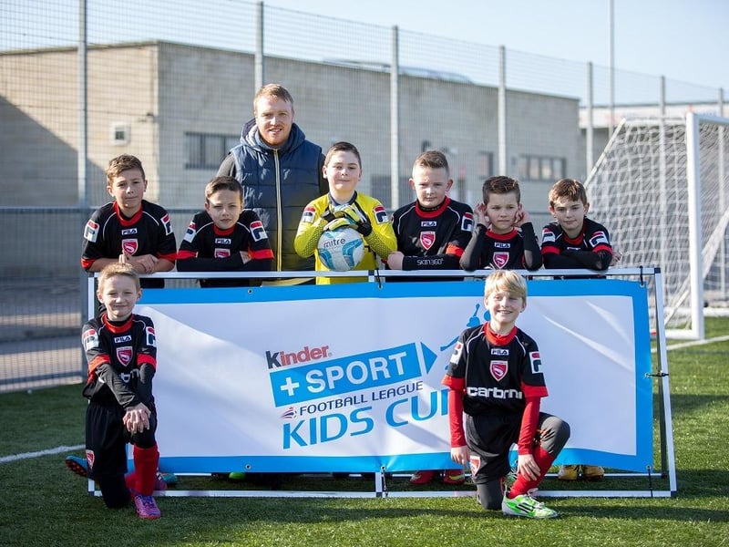 Lancaster Road School team who took part in a Football League Kids Cup finals at the Globe Arena.