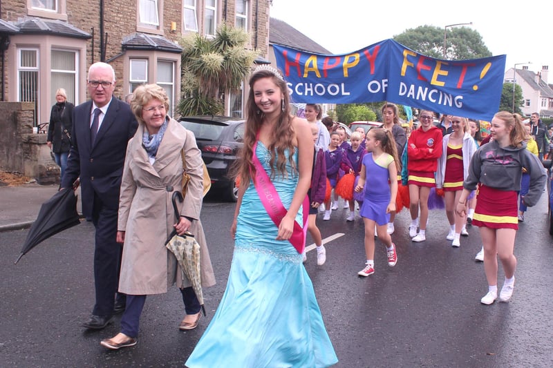 Miss Teen Morecambe Amie Lavercombe in the the annual Bare Festival parade.