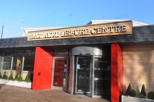 Exterior of Salt Ayre Leisure Centre. 