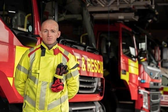 Lancashire Fire and Rescue Service firefighter Sam Elkins.