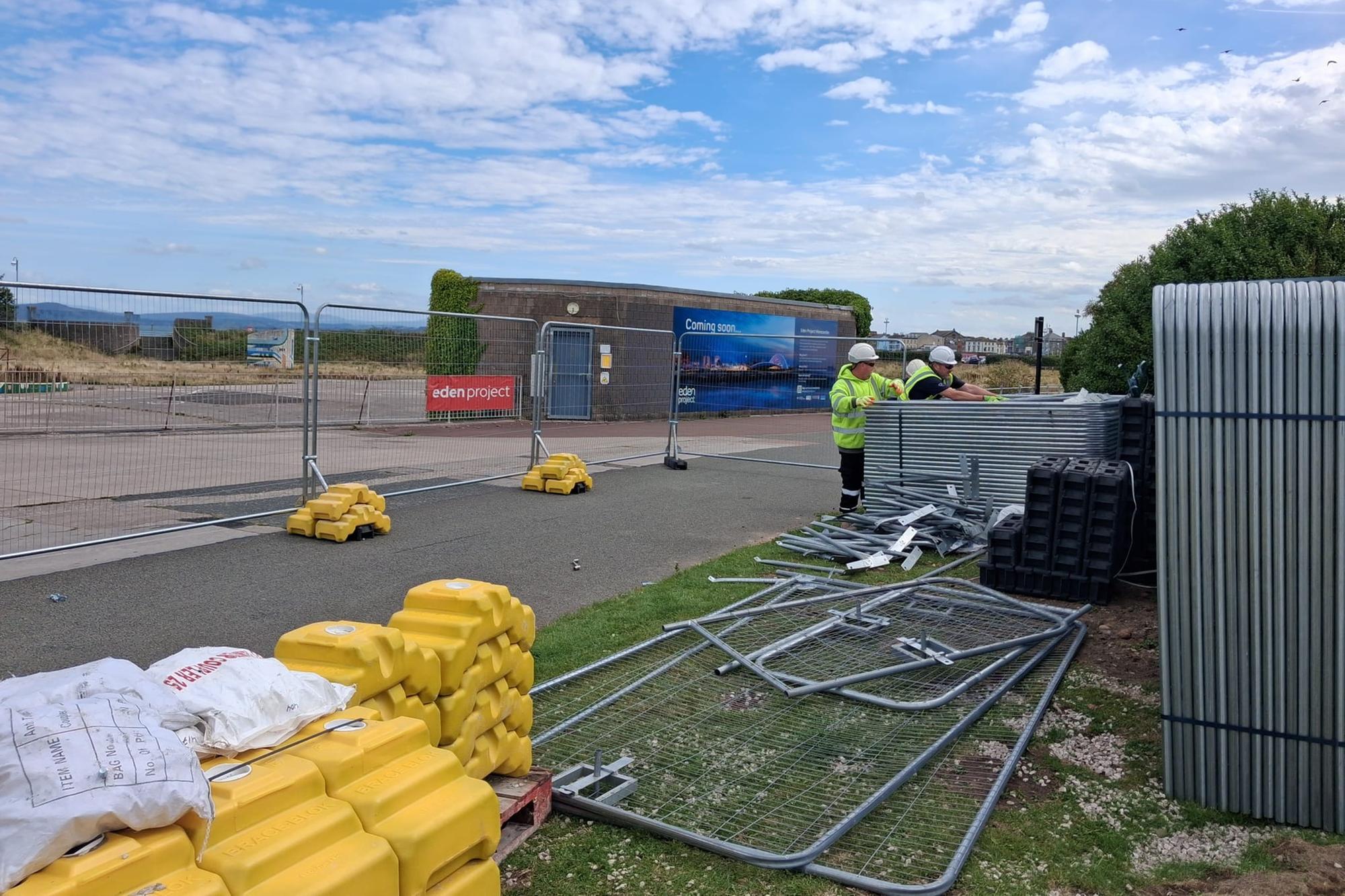 Fencing goes up around Eden Project Morecambe site as work set to begin