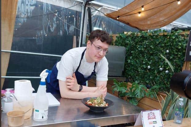 Ewan Lawrenson had just 45 minutes to plan, prep, cook and serve his meal at the finals.