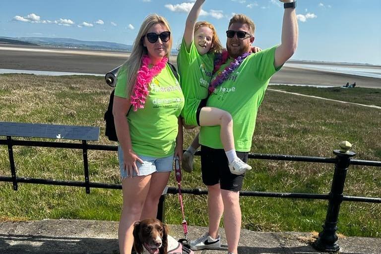 Macie and family took part in the Morecambe Bay Walk.