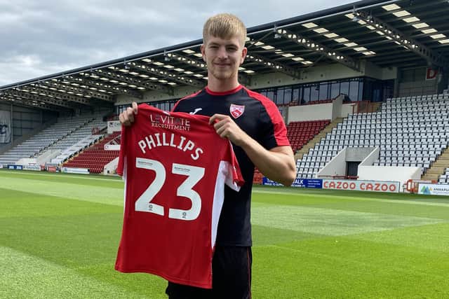 Kieran Phillips has joined Morecambe on loan Picture: Morecambe FC
