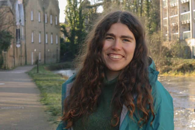Izzy Metcalf-Riener by Lancaster Canal in Castle ward.