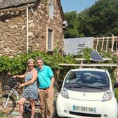 Ann and Tom at their off grid house in France.