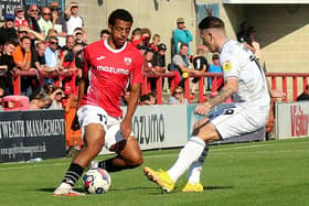Caleb Watts impressed for Morecambe at the weekend Picture: Michael Williamson