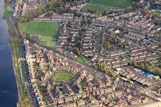 The River Lune and Marsh estate, including Lancaster City FC.